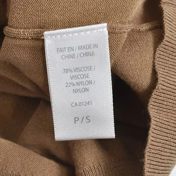 Simons Twik Short Sleeve Mockneck Sweater Brown Viscose Size Small - Picture 7 of 9